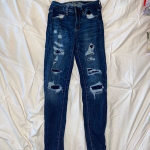 american eagle ripped jeans size 00